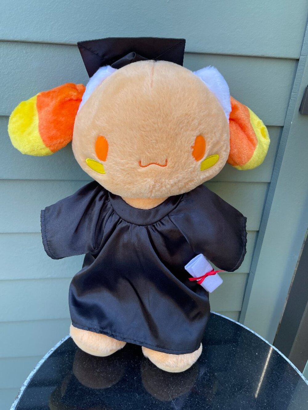 Build A Bear Sanrio Candy Corn Cinnamoroll Plush NWT Halloween Grad Outfit 17"